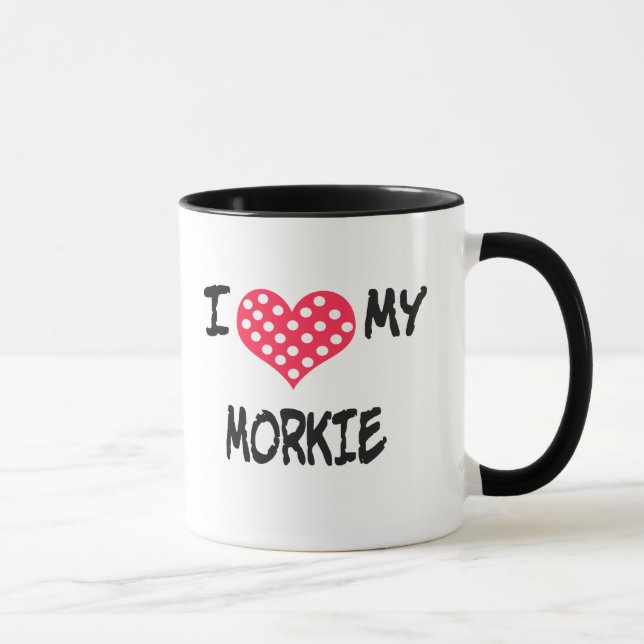 Caneca Eu amo meu Morkie (Direita)