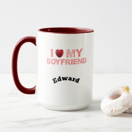 Caneca Eu amo meu Namorado de dois tons