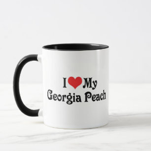 Caneca Eu Amo Meu Pêssego da Geórgia