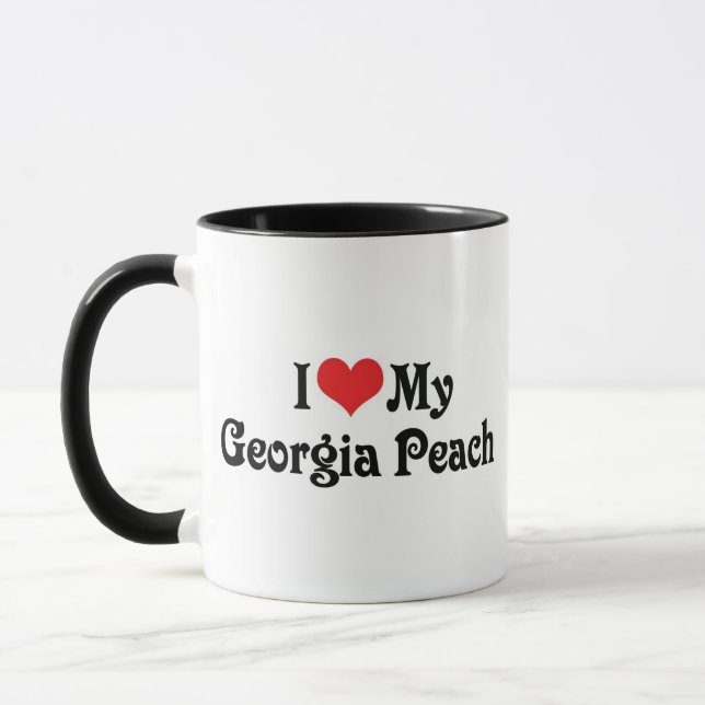 Caneca Eu Amo Meu Pêssego da Geórgia (Esquerda)