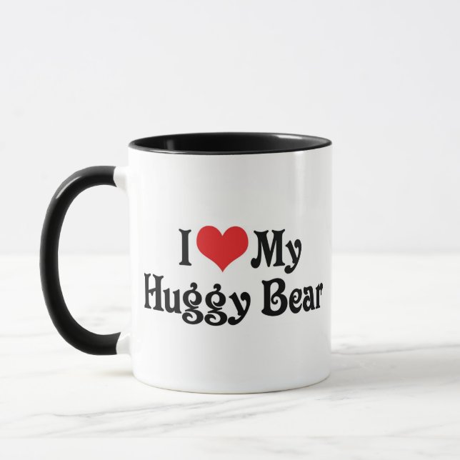 Caneca Eu Amo Meu Urso de Abraço (Esquerda)
