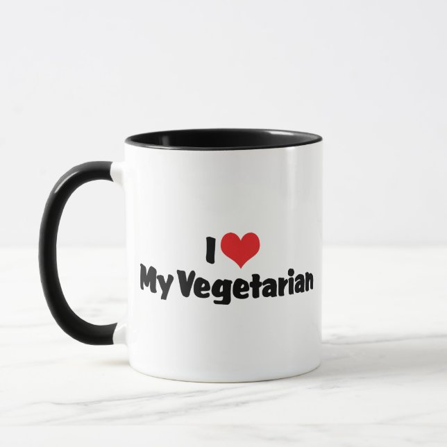 Caneca Eu Amo Meu Vegetariano (Esquerda)