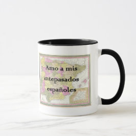 Caneca Eu Amo Meus Ancestrais Espanhóis | Mug personaliza