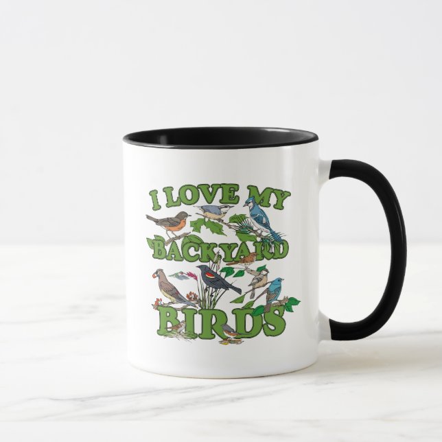 Caneca Eu Amo Meus Pássaros De Quintal (Direita)