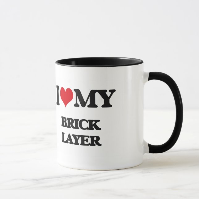 Caneca Eu amo minha camada de tijolo (Direita)