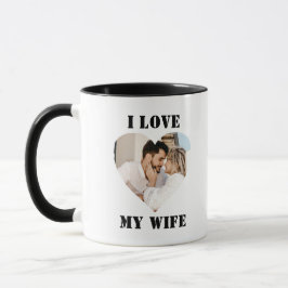 Caneca Eu Amo Minha Esposa Coração Personalizado Foto Per