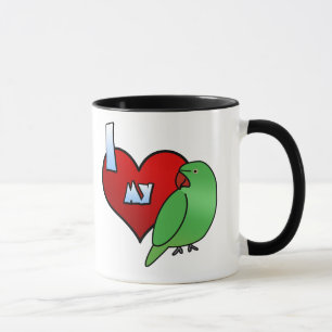 Caneca Eu amo minha galinha indiana do Parakeet de