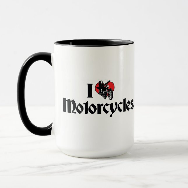 Caneca Eu Amo Motocicletas Heart (Esquerda)