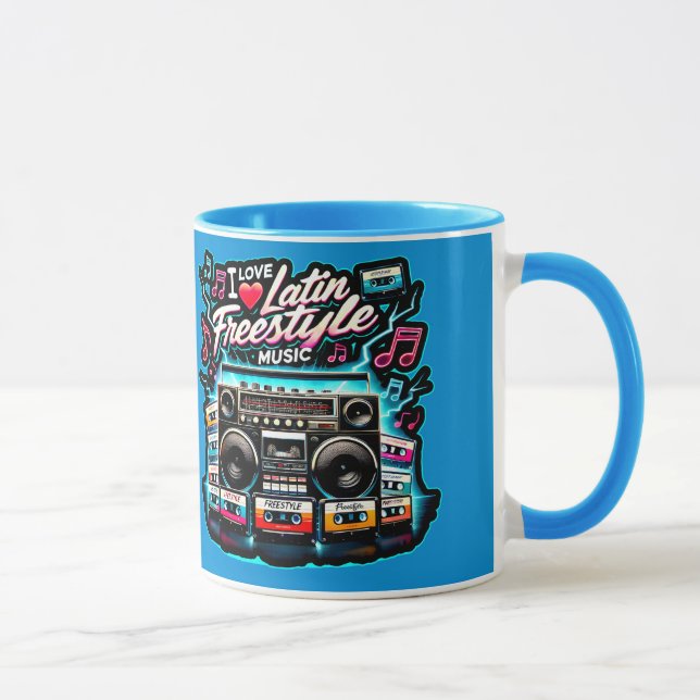 Caneca Eu Amo Música Latino Livre (Direita)