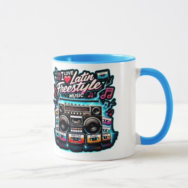 Caneca Eu Amo Música Latino Livre (Direita)