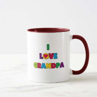 Caneca Eu amo o camiseta e os presentes do vovô