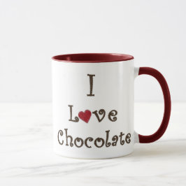 Caneca Eu amo o chocolate