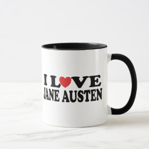 Caneca Eu amo o clássico de Jane Austen
