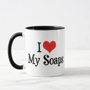 Caneca Eu Amo O Coração Meus Sabões - Soap Opera Lover