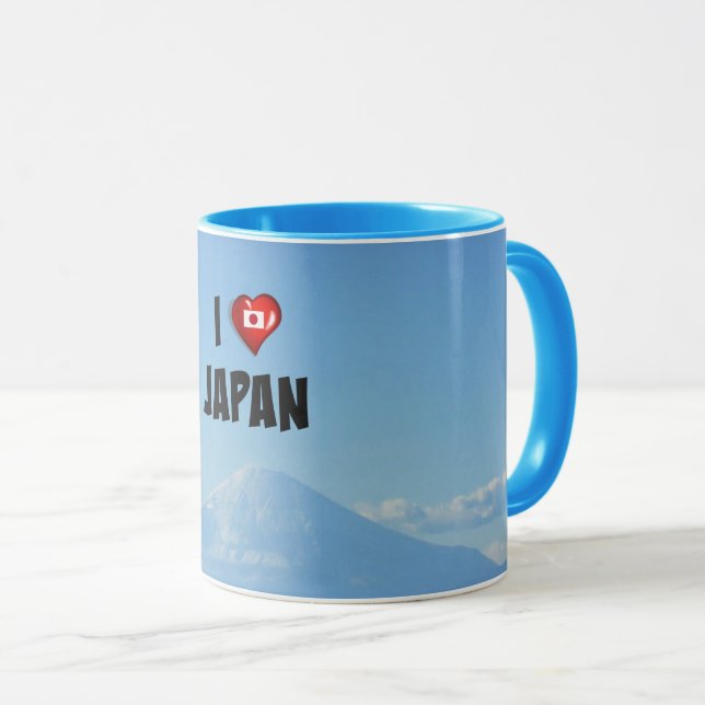 Caneca "Eu Amo o Japão," Monte Fuji (Frente Esquerda)