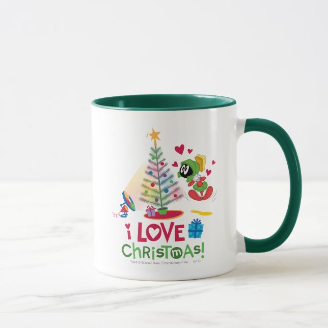 Caneca Eu Amo o Natal - MARVIN O MARTIANO™ (Direita)