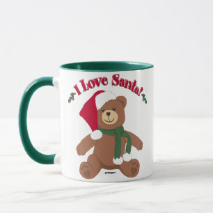 Caneca Eu Amo o Papai Noel! Urso de Natal