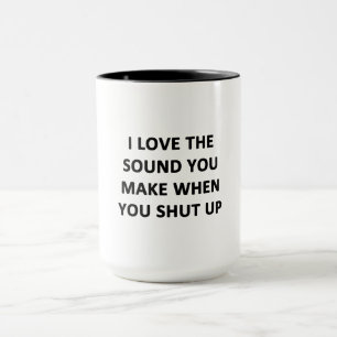 Caneca Eu Amo O Som Que Você Faz Quando Se Cala