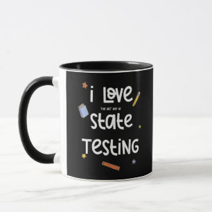 Caneca Eu Amo (O Último Dia De) Testes Estaduais Engraçad