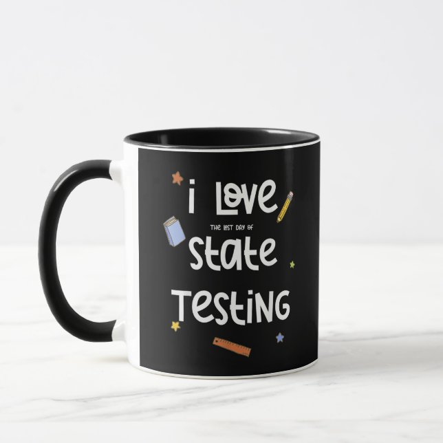 Caneca Eu Amo (O Último Dia De) Testes Estaduais Engraçad (Esquerda)