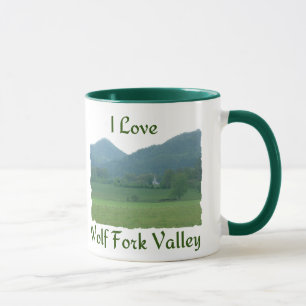 Caneca Eu amo o vale da forquilha do lobo