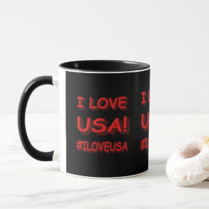 Caneca "EU AMO OS EUA" - Design de Expressão Bestial. Com