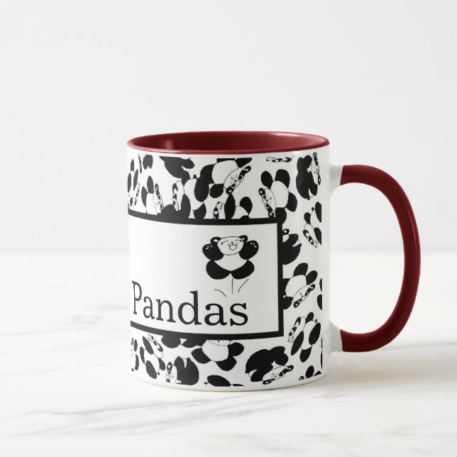 Caneca Eu amo pandas (Direita)
