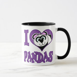 Caneca Eu amo pandas