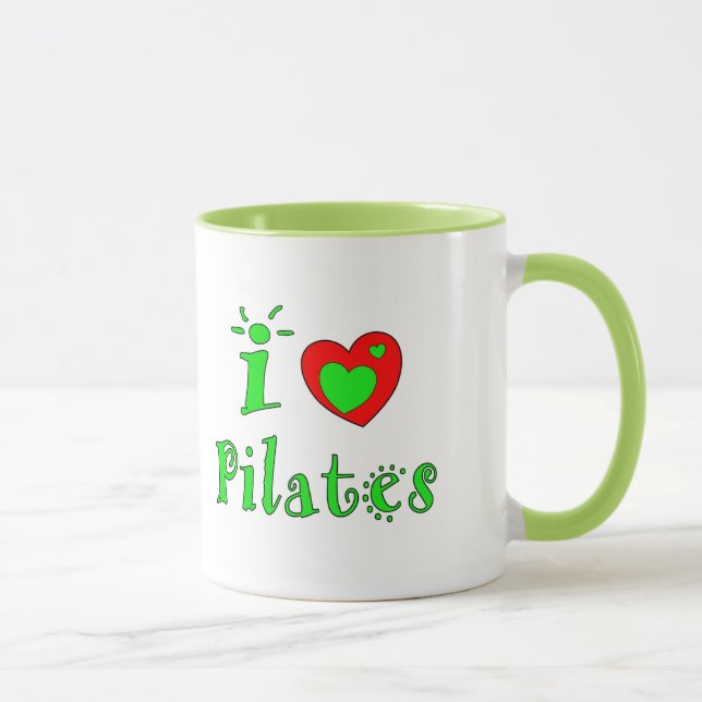 Caneca Eu Amo Pilatos - Mugs De Café Personalizados (Direita)