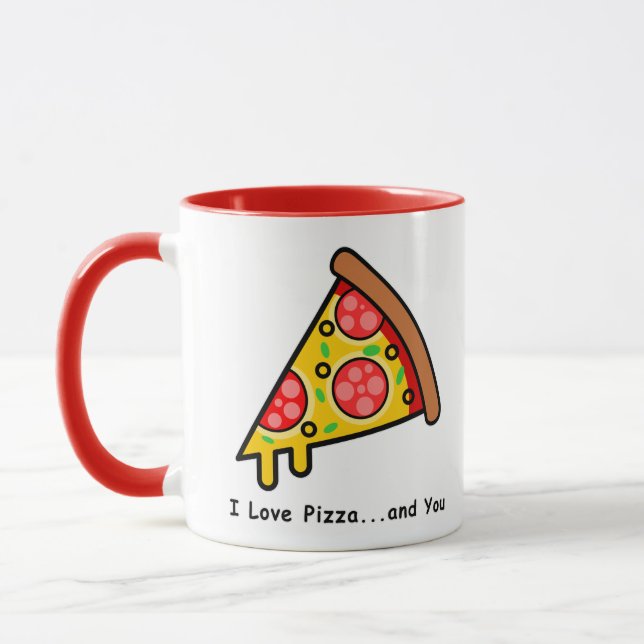 Caneca Eu Amo Pizza...e Você Engraçado (Esquerda)