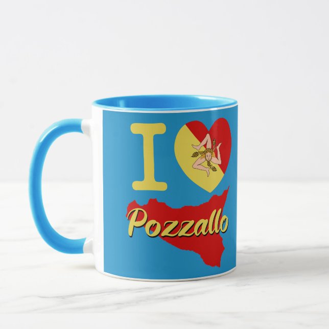 Caneca Eu Amo Pozzallo Mug (Esquerda)