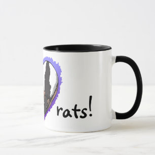 Caneca Eu amo ratos! Caneca: Ratos encapuçados
