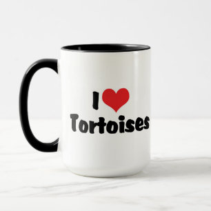Caneca Eu Amo Tartarugas Coração - Amante de Tartarugas