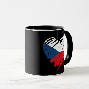 Caneca Eu Amo Tchechia - Bandeira Checa Heart