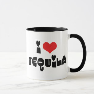 Caneca Eu Amo Tequila Coração