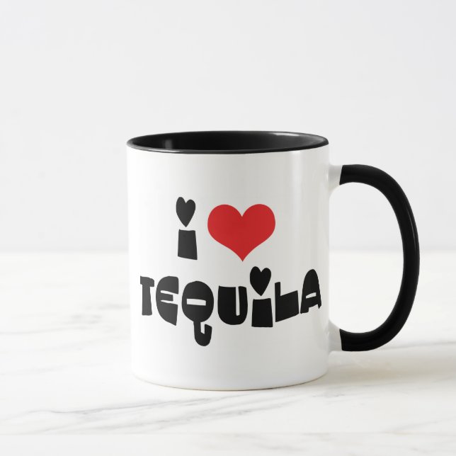 Caneca Eu Amo Tequila Coração (Direita)
