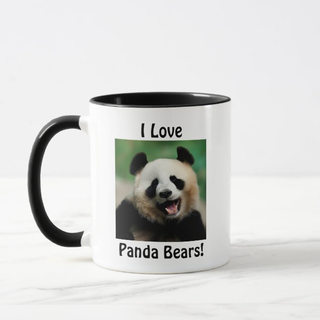 Caneca Eu Amo Ursos Panda (Esquerda)