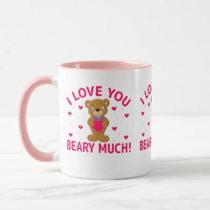 Caneca Eu Amo Você Beber Muito Urso De Teddy