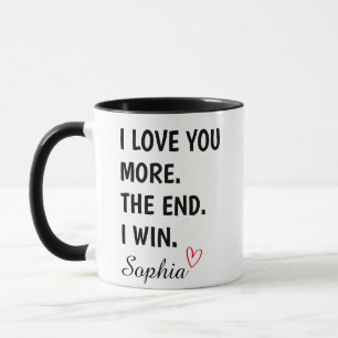 Caneca Eu amo você mais do que o fim eu ganho Nome Person