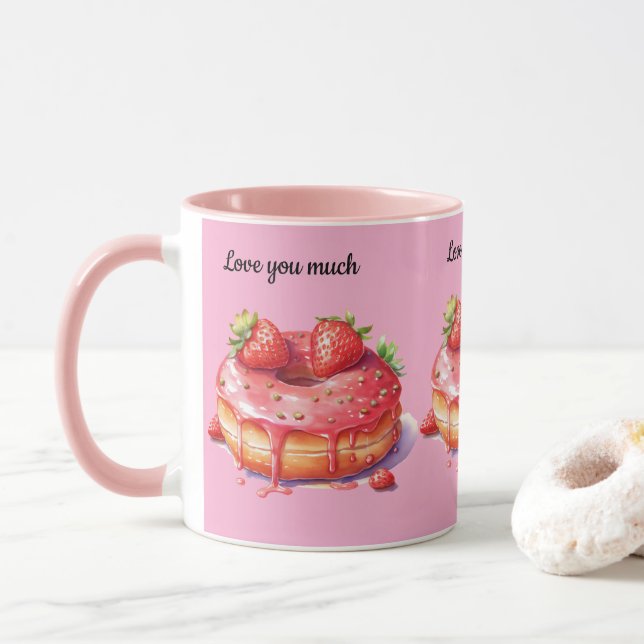 Caneca Eu amo você muito (Com Donut)