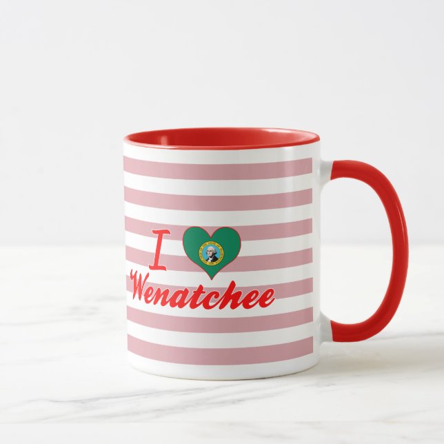 Caneca Eu amo Wenatchee, Washington (Direita)