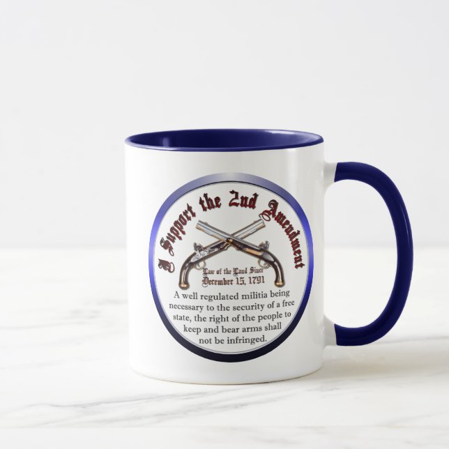 Caneca Eu Apoio a Segunda Emenda (Direita)