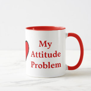 Caneca Eu coração meu Problema de Atitude Mug