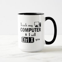 Eu cortá-lo-ei geek engraçado do computador do