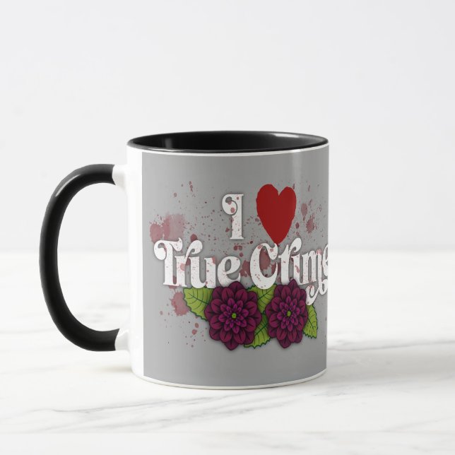 Caneca Eu ❤️ Criminologia.–Nome Personalizado (Esquerda)