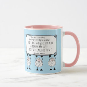 Caneca "Eu Cuidarei das Minhas Ovelhas"