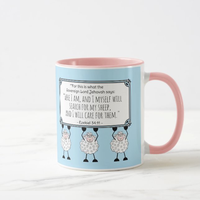 Caneca "Eu Cuidarei das Minhas Ovelhas"  (Direita)
