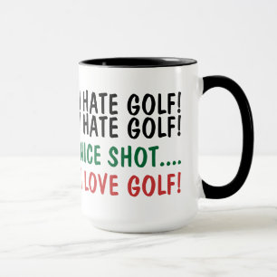 Caneca Eu deio o golfe! Eu amo o golfe!