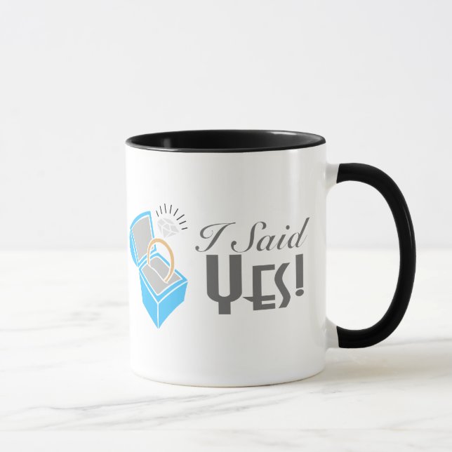 Caneca Eu disse sim! (Caixa do anel de noivado) (Direita)