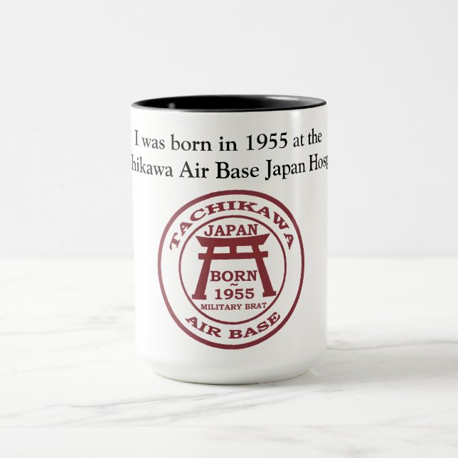 Caneca Eu estava nascer em 1955 na hosp de Tachikawa AB J (Centro)